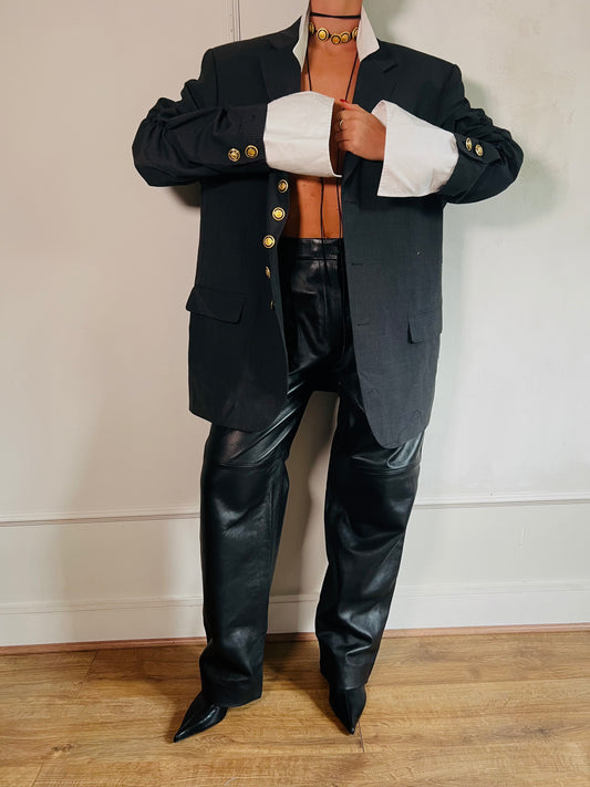 Vintage Versace Style Button Blazer
