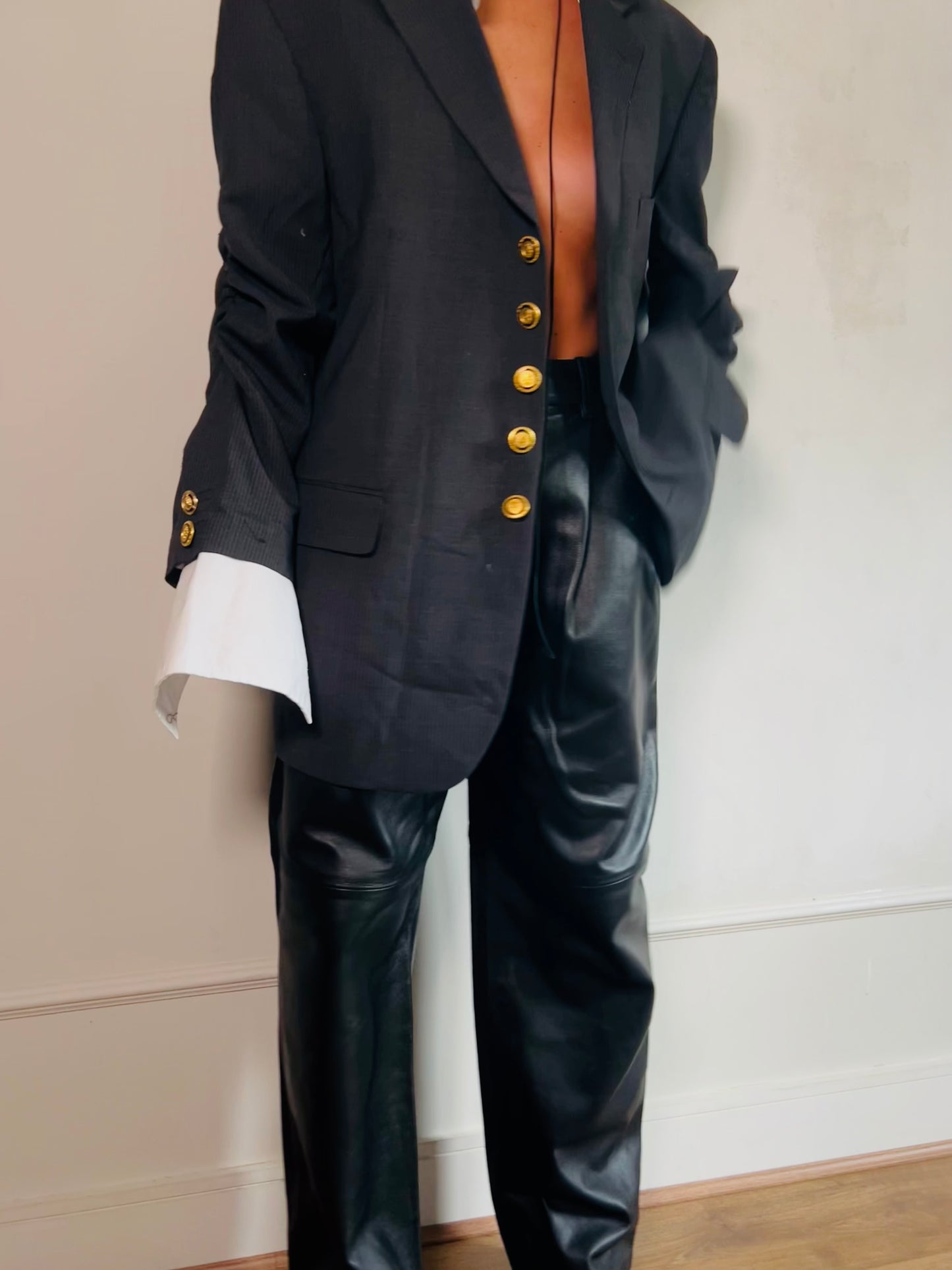 Vintage Versace Style Button Blazer