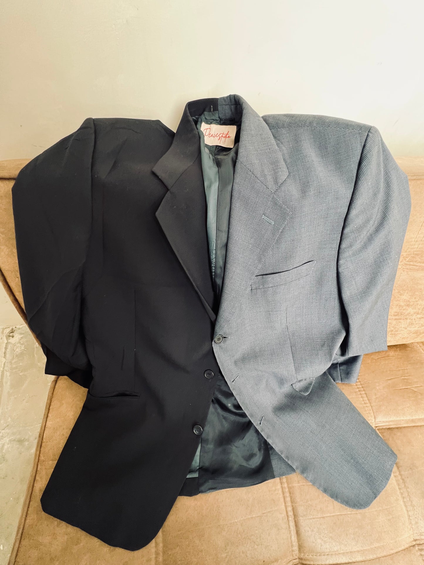 Vintage Contrast Two-Piece Blazer