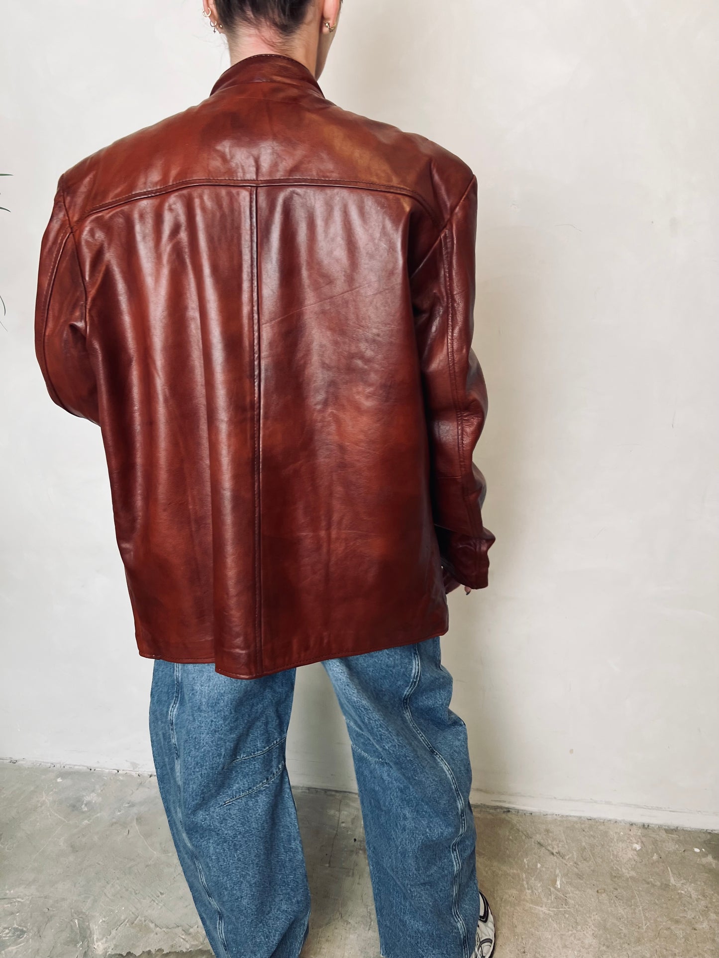 Vintage Leather Motorcycle Jacket