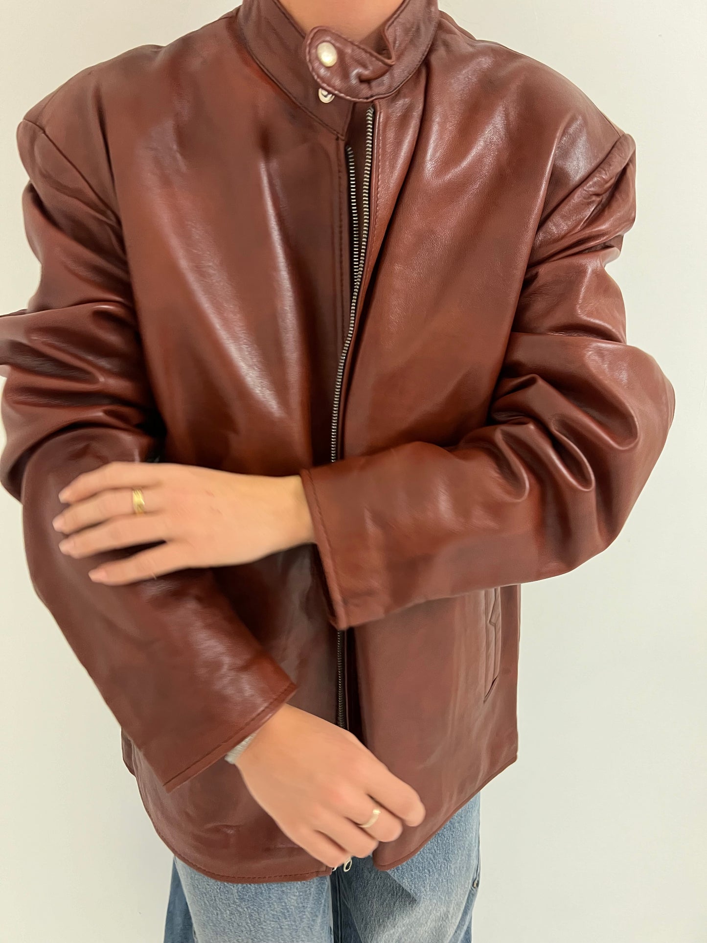 Vintage Leather Motorcycle Jacket