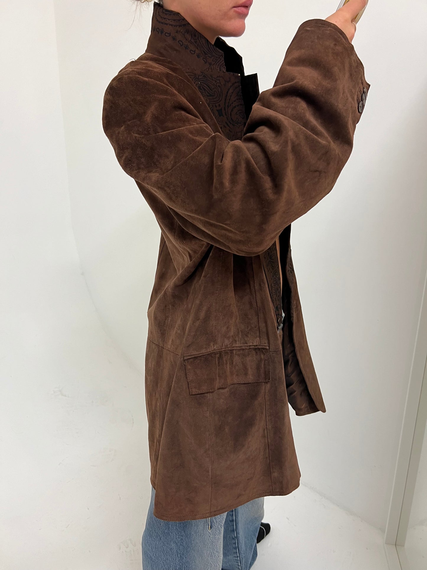 Vintage Brown Suede Blazer