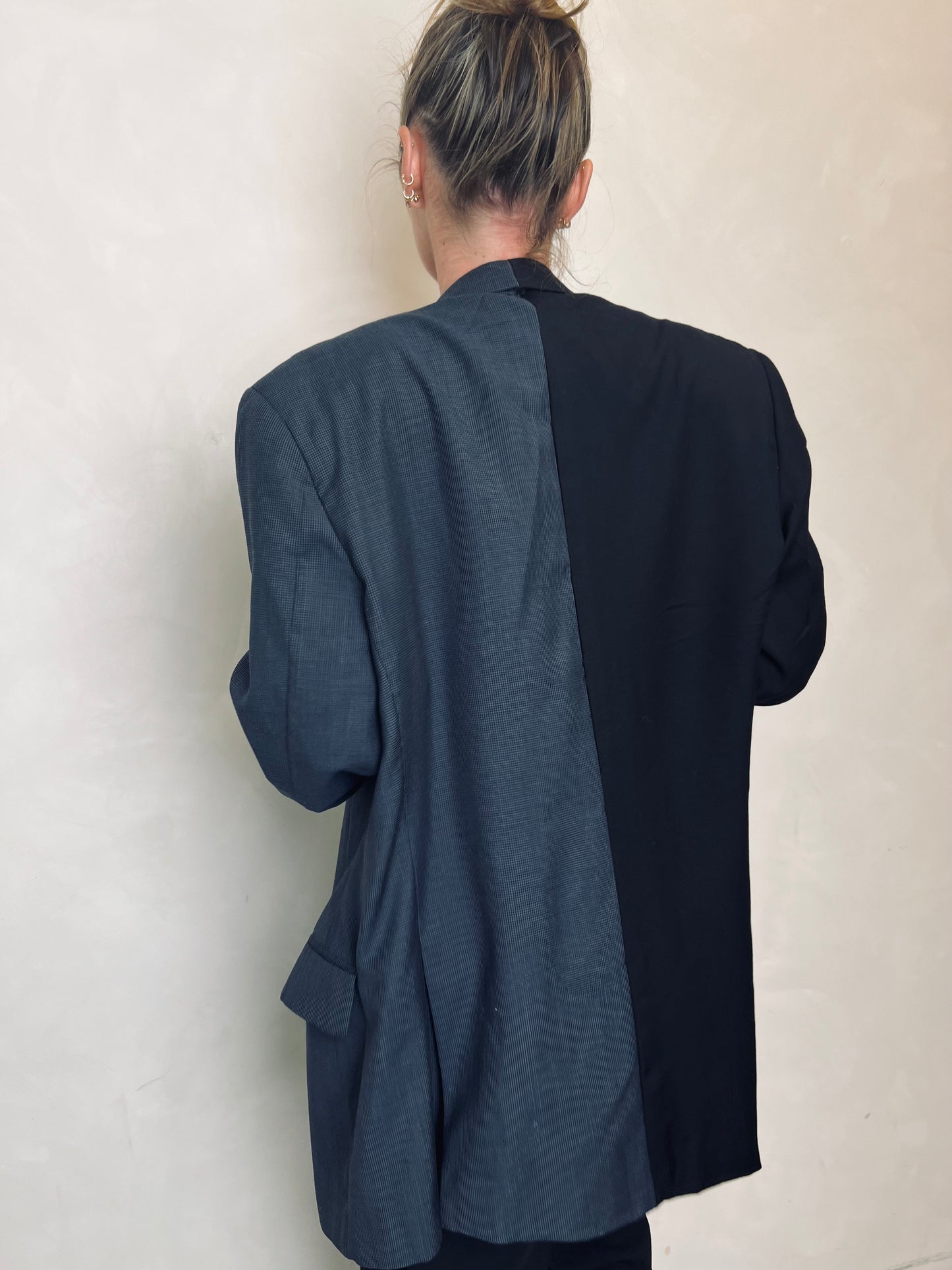 Vintage Contrast Two-Piece Blazer