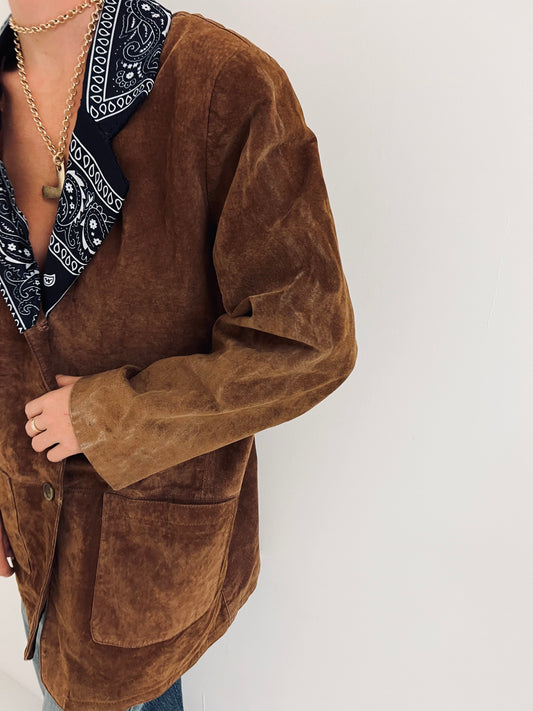Vintage Tan Suede Blazer