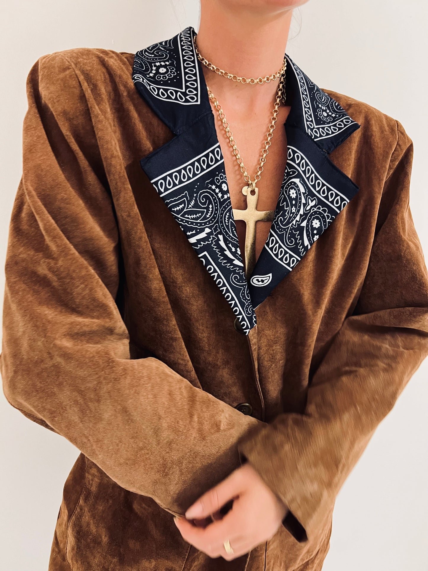 Vintage Tan Suede Blazer